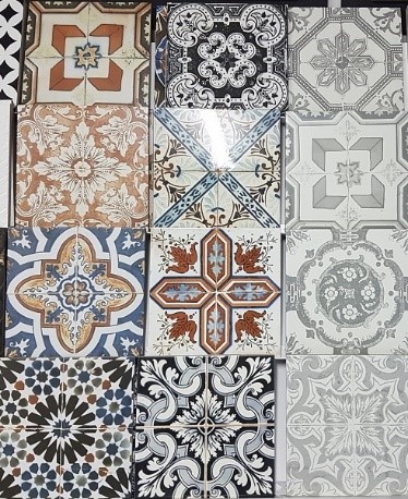 Moroccan inspired patterned tile range